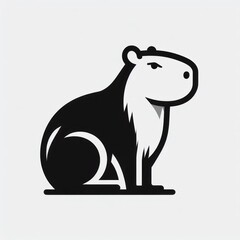 Fototapeta premium Images of capybaras, minimalist logos and illustrations of capybaras for stikers, advertisements, printed polo shirts, posing capybaras