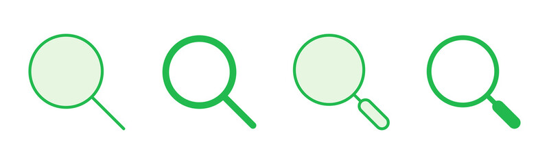 Search icon set. search magnifying glass icon