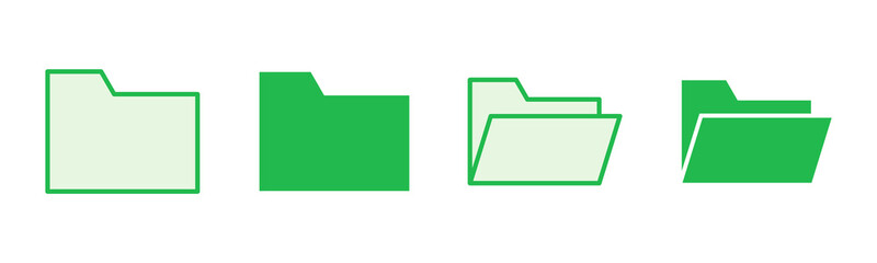 Folder icon set. folder vector icons