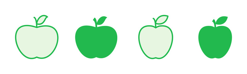 Apple icon set. Apple vector icon. apple symbols for your web design.