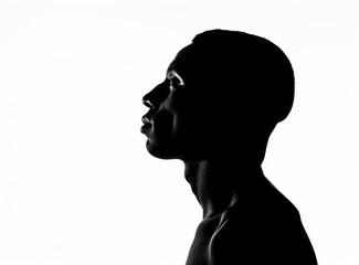 silhouette of a black man