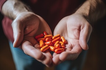 hand holding pills