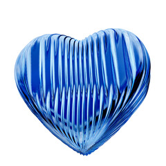Ribbed blue ice heart