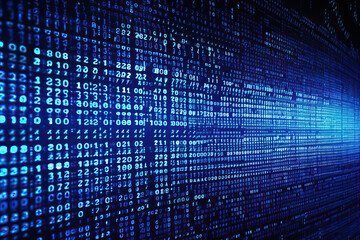 Fototapeta premium A Digital Display of Numeric Data with Binary Digits