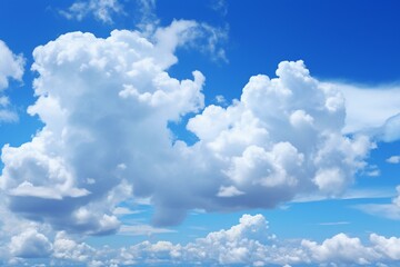 Naklejka na ściany i meble Blue sky and clouds. Generative AI