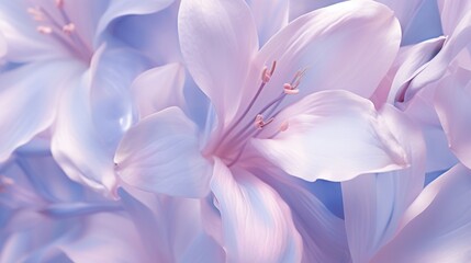 A close-up of opalescent oleander petals, capturing their intricate texture and delicate colors in the soft daylight.