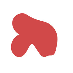 Muted red abstract shapes vector 