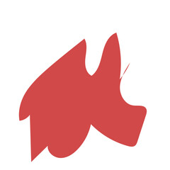 Muted red abstract shapes vector 