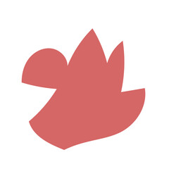 Muted red abstract shapes vector 