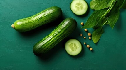 Background Celebrating the Versatile and Rejuvenating Powers of Cucumbers