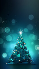 Fototapeta na wymiar winter christmas background, polygonal style, smooth background, made of triangles design vertical panorama