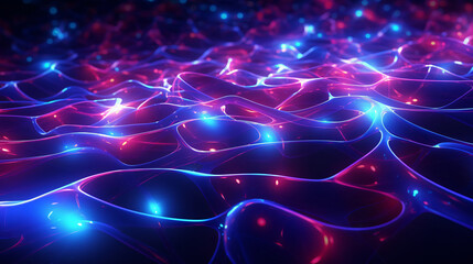 Obraz premium abstract background, glowing lights, whispy streams and waves pattern and design, futuristic, textured background and wallpaper