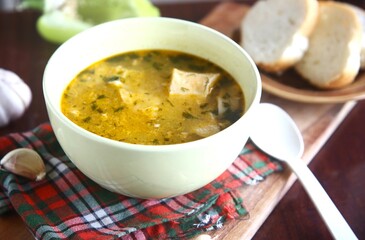 bowl of tasty soup