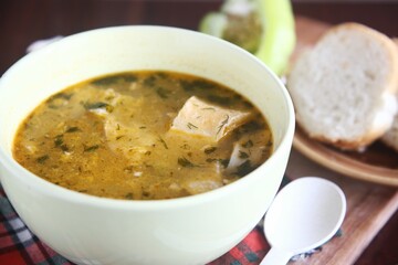soup with meat and vegetables