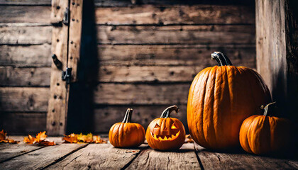 halloween pumpkin background with copyspace