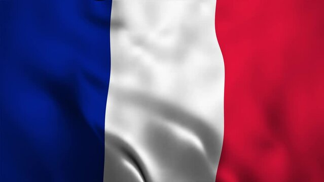 3D animation loop France flag