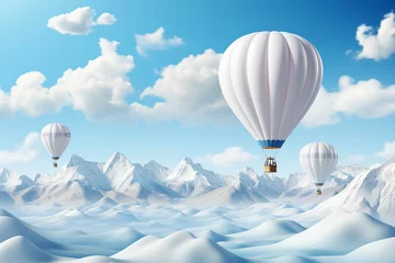 Poster hot air balloon in sky © PANGERANDESIGN