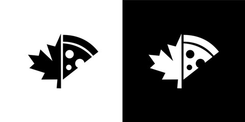 canada pizza logo vector grhapic editable