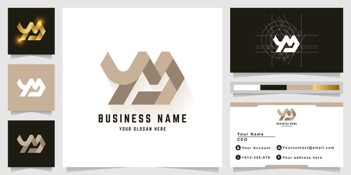 Letter YM or YMD monogram logo