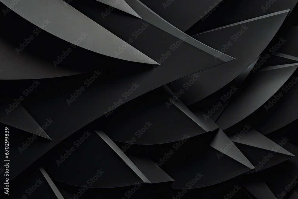 Aufkleber abstract composition paper black shapes geometric three-dimensional pattern shape design texture whi