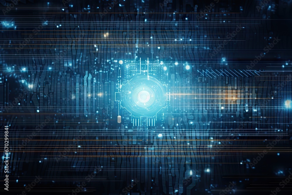 Poster background technology circuit electronic futuristic abstract illustration 2d digital blue computer d