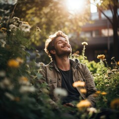 a person expressing peace generative ai