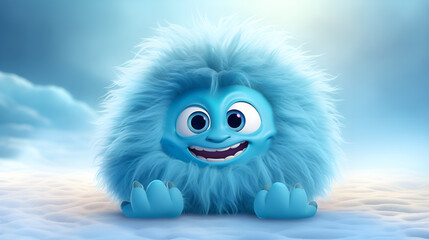 Monsters & Smiles: The Cutest Blue Creature 
The Adventures of Blu: The Furry Monster background ai...