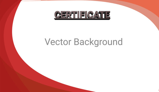 Modern stylish award certificate red background design. Web, banner and business design.