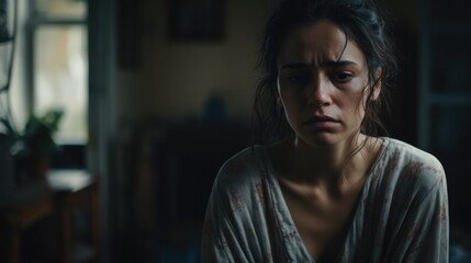 person expressing concern in a room generative ai