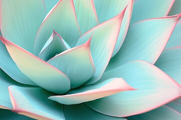 agave leaves trendy pastel colors design backgrounds blue plant succulent green abstract funky closeup cactus pattern desert nature tail fox creative texture natural leaf detail flora aloe exotic - obrazy, fototapety, plakaty