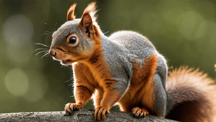 Fototapeta premium wildlife photography of a squirrel