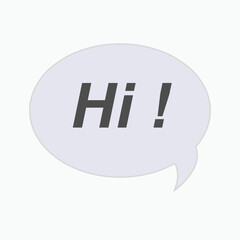 Bubble Speech Hi! Greeting Symbol.
