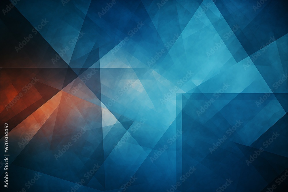 Poster design art modern contemporary layered shapes rectangle triangles background blue abstract block tri