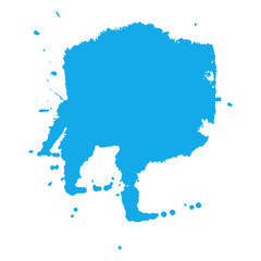 Obraz premium soft blue ink splash brush drop