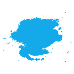 soft blue ink splash brush drop