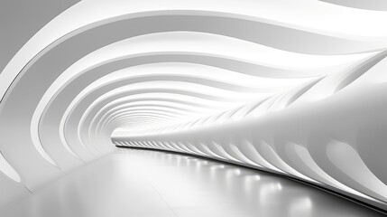Abstract white architecture background, white geometric wallpaper