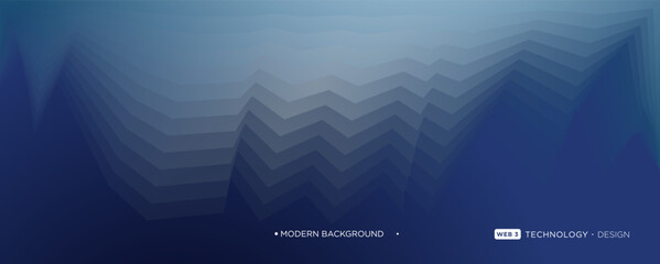 Flowing particles wave pattern of blue and black color isolated on a black background. Vector in concept of AI technology, science, and music.