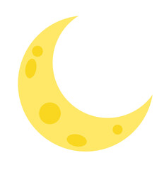 Cute crescent cartoon illustration design © Aku Creative