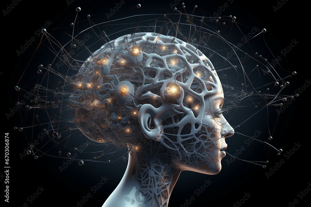 Poster activity brain intelligence nerve cell mobile phone mind intellect thinking inside network informati