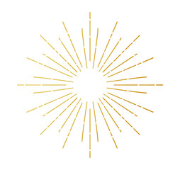 gold light rays element