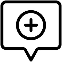 Obraz premium add chat icon