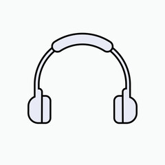 Headphone Icon. Hearing Equipment Symbol  - Vector.