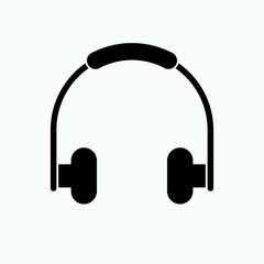 Headphone Icon. Hearing Equipment Symbol  - Vector.