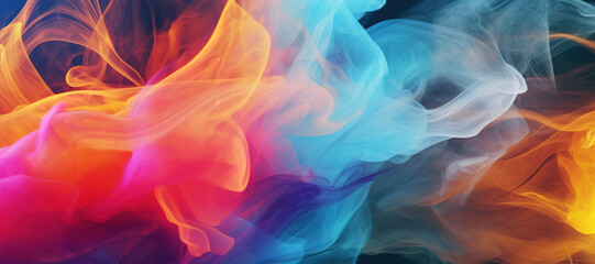 Obraz premium colorful smoke, gas, fog, watercolor 12