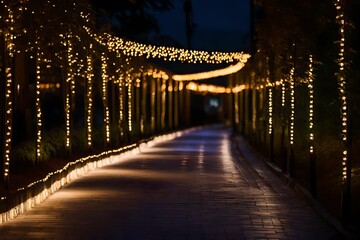 Night lighting path for walks in the hotel.