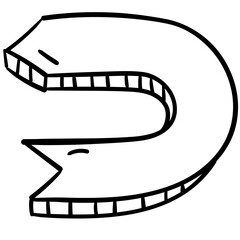 turn left arrow 2 Hand Draw Arrow 2D Illustrations