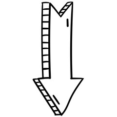 down arrow 2 Hand Draw Arrow 2D Illustrations