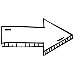 right Arrow Hand Draw Arrow 2D Illustrations