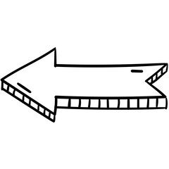 left arrow Hand Draw Arrow 2D Illustrations