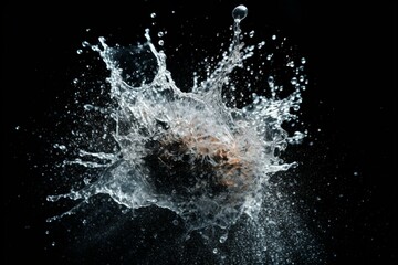 The image shows splashing water. Generative AI